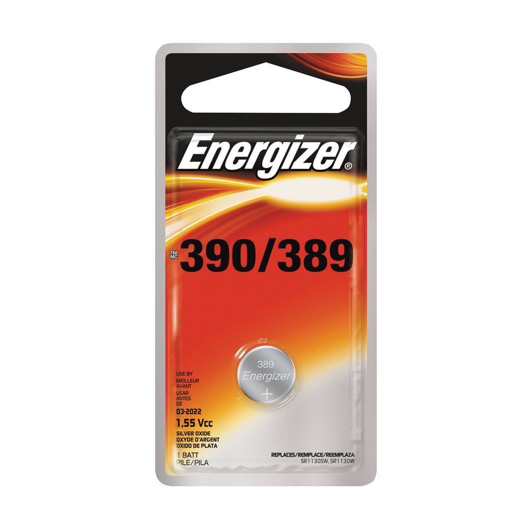Energizer 389BPZ Coin Cell Battery, 1.5 V Battery, 52 mAh, 389 Battery, Silver Oxide