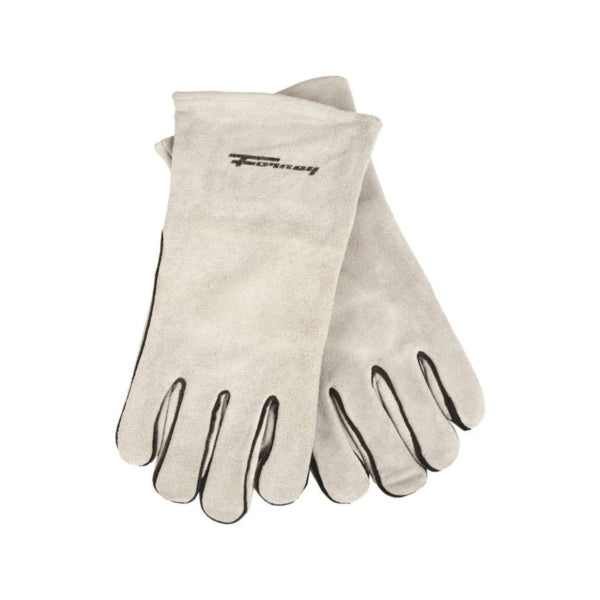 ForneyHide 53429 Welding Gloves, Men's, XL, Gauntlet Cuff, Leather Palm, Gray, Wing Thumb, Leather Back