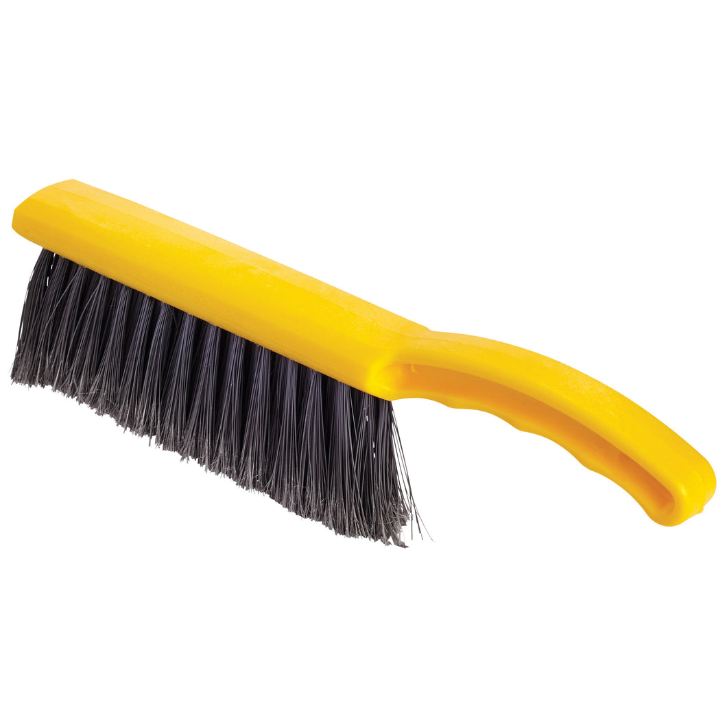 Rubbermaid FG634200SILV Counter Brush, Silver Bristle, 12-1/2 in OAL, Yellow Handle