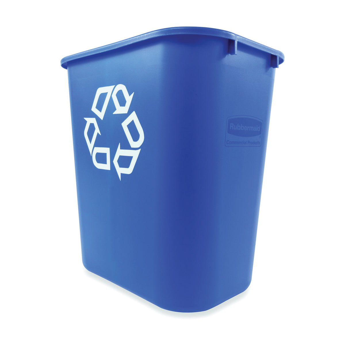 Rubbermaid FG295673BLUE Deskside Waste Basket, 28.125 qt Capacity, Polyethylene, Blue