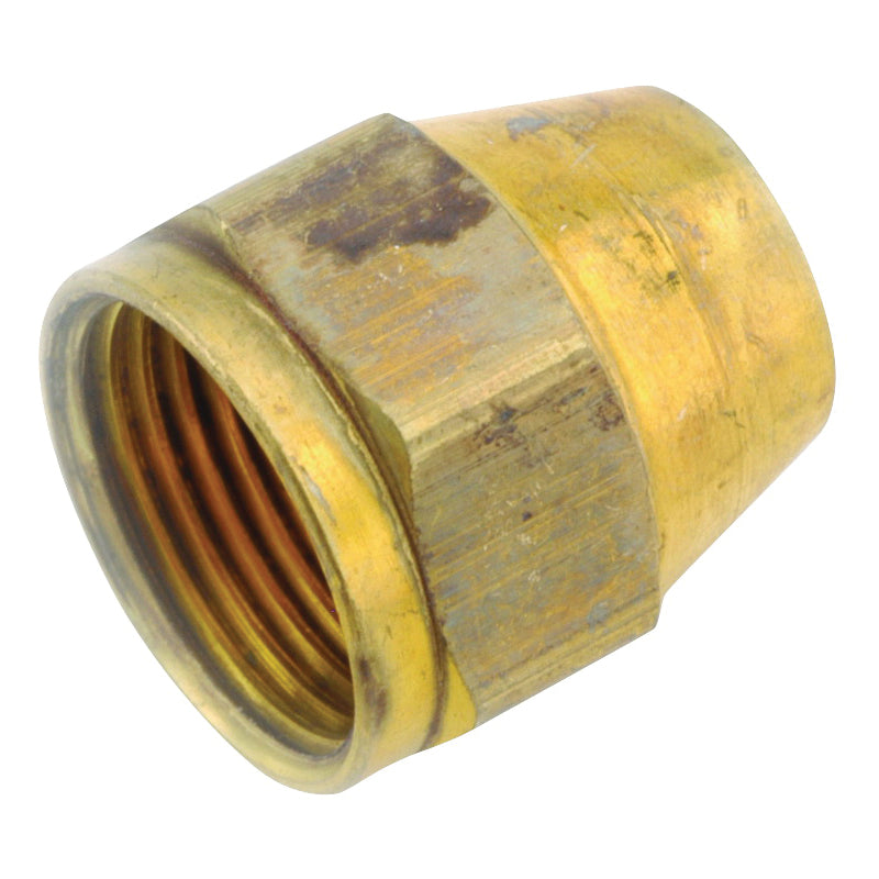 Anderson Metals 54800-06 Space Heater Tube Nut, 3/8 in, Brass