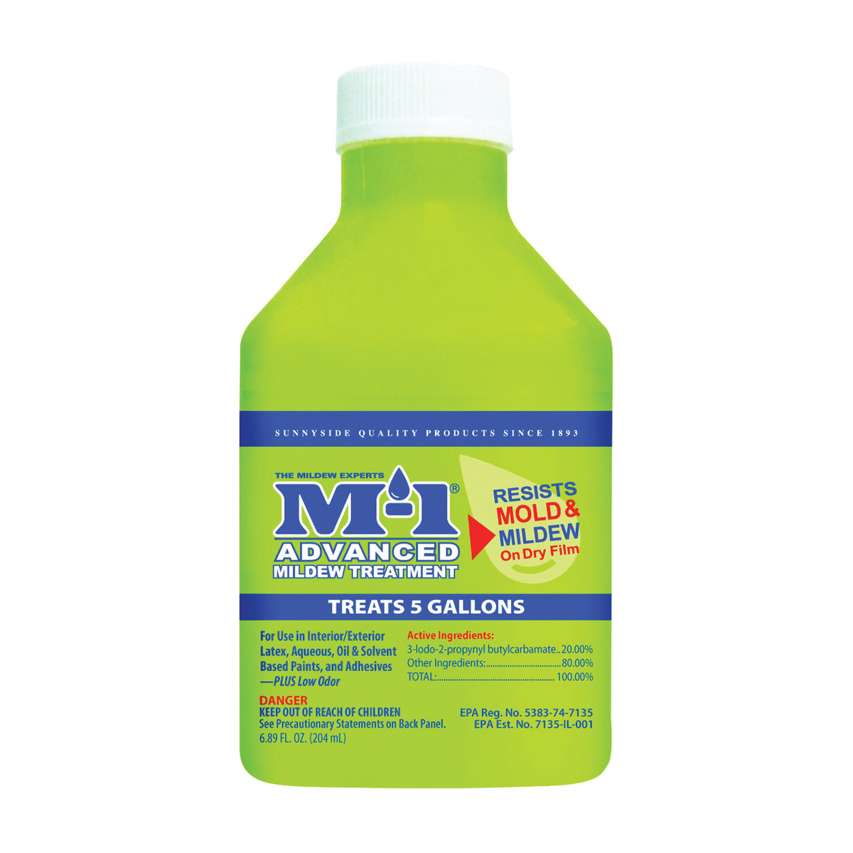 M-1 AM7.5 Advanced Mildew Treatment, 7.5 oz, Liquid, Yellow