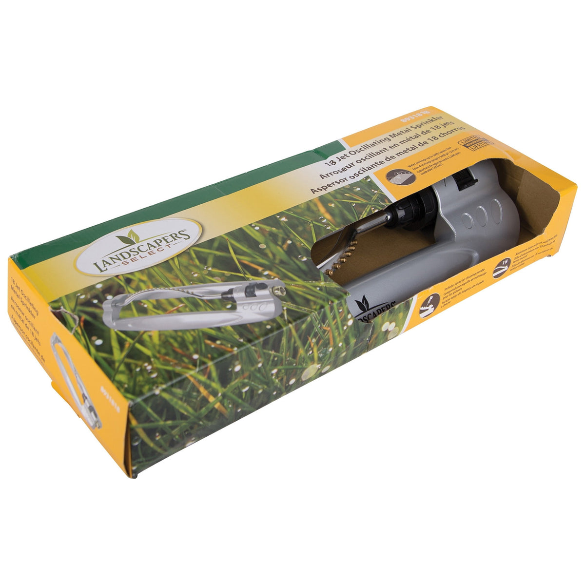 Landscapers Select YM18783 Lawn Sprinkler, Female, Rectangle, Aluminum