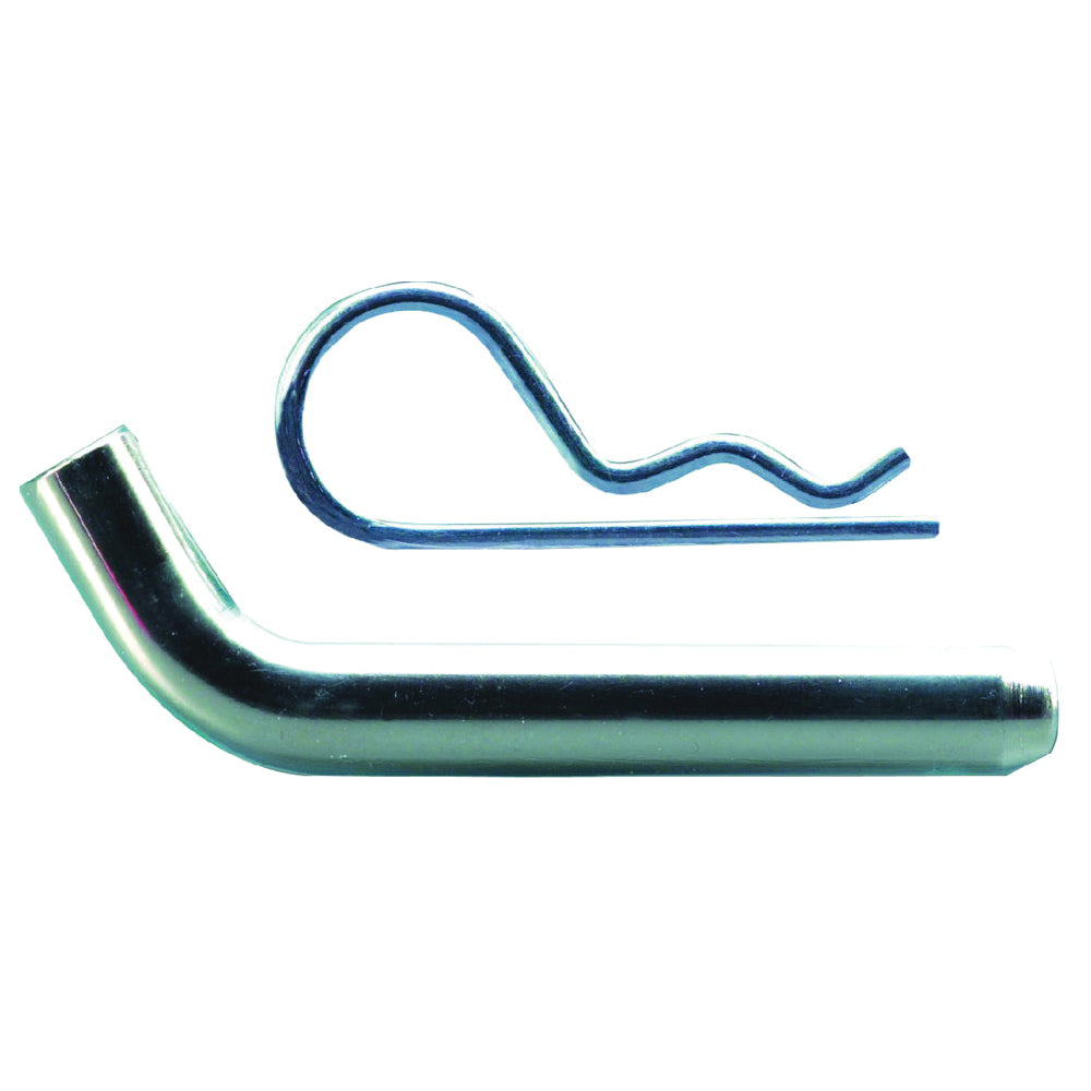 Master Lock 1414DAT Hitch Pin, 5/8 in Dia Pin, 2-1/2 in OAL, Hardened Steel, Nickel Chrome