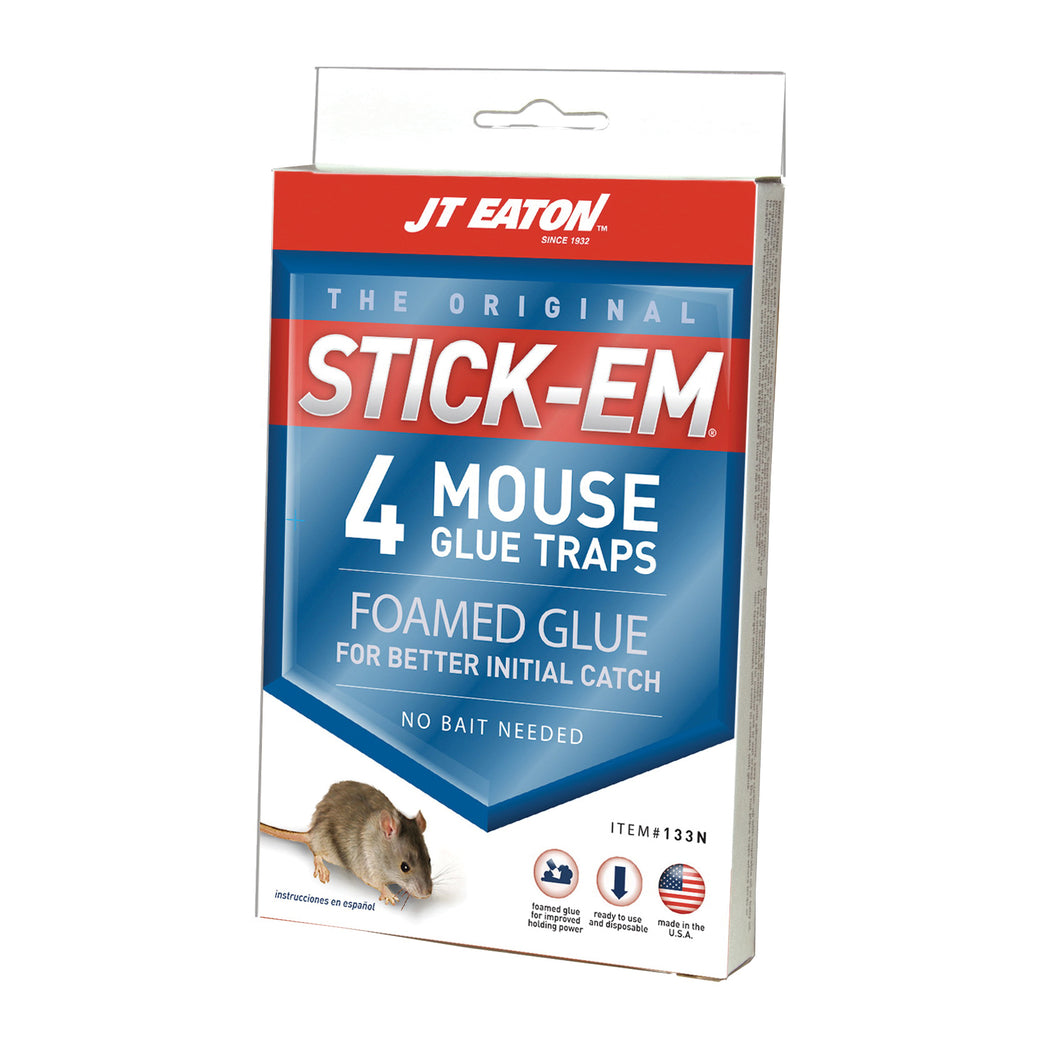 J.T. EATON STICK-EM 133N Glue Trap, 3-1/4 in W, 4-1/2 in H