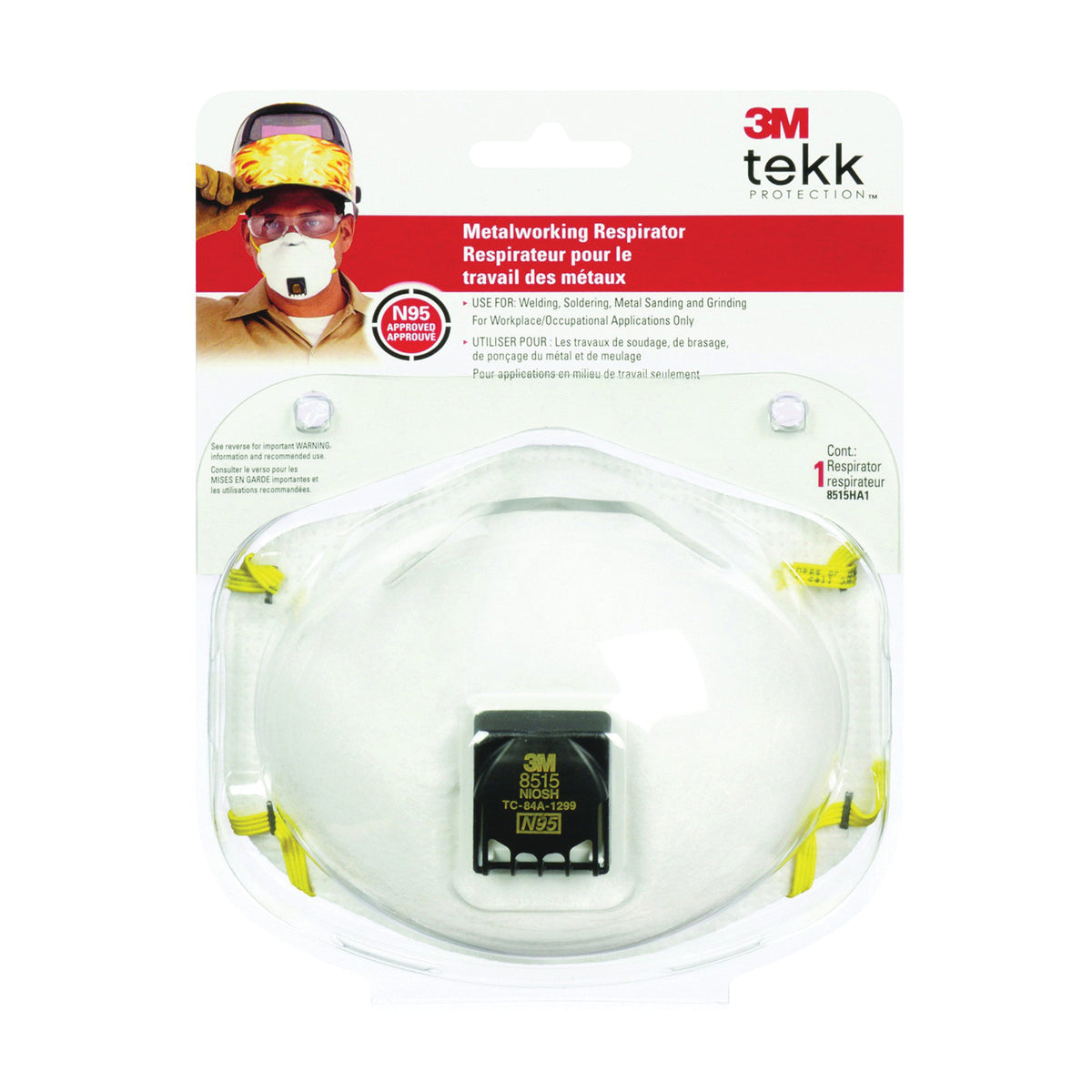 3M TEKK Protection 8515HA1-A/R8515ES Disposable Respirator, N95 Filter Class