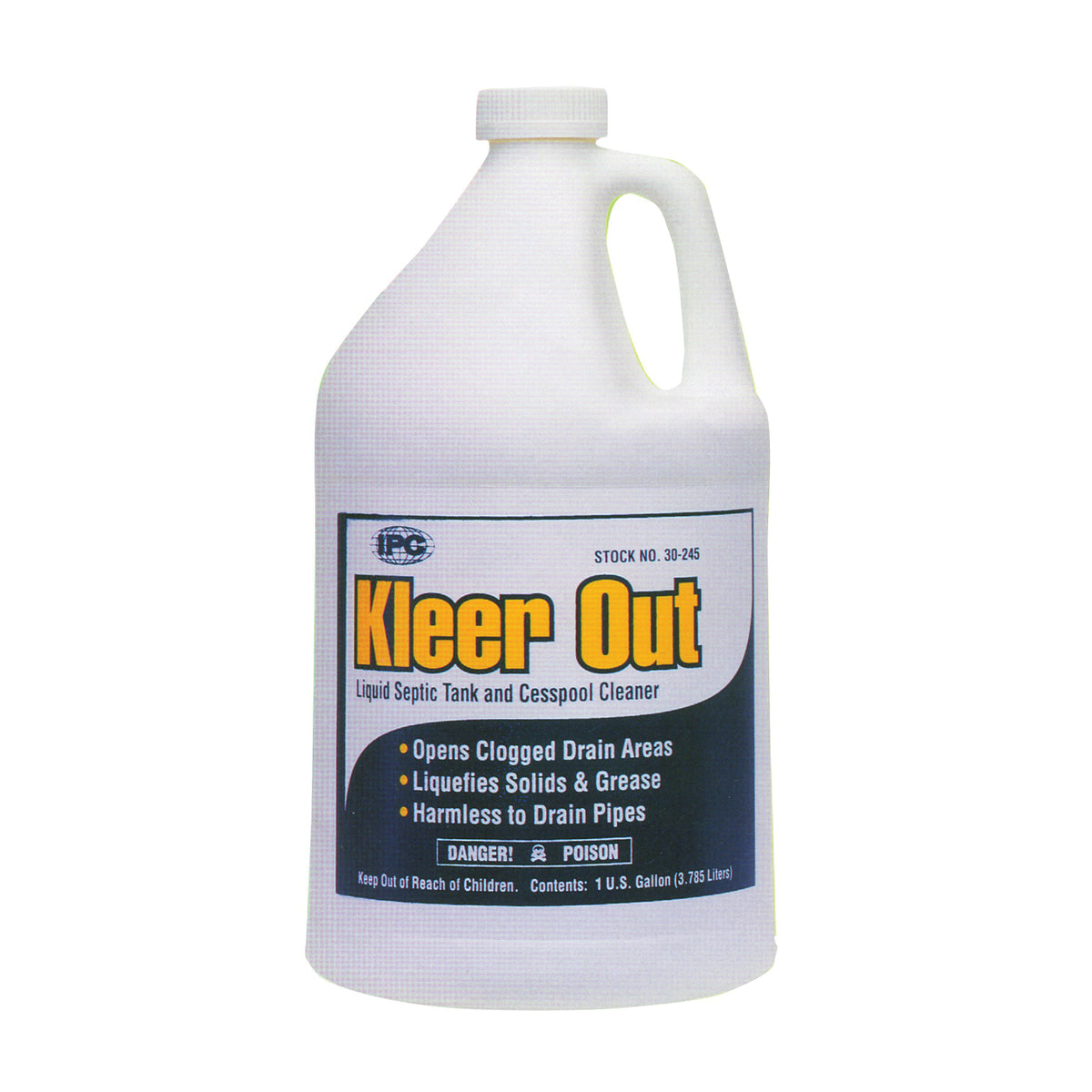 ComStar Kleer Out Series 30-245 Septic Tank Cleaner, Liquid, Clear, Odorless, 1 gal Bottle