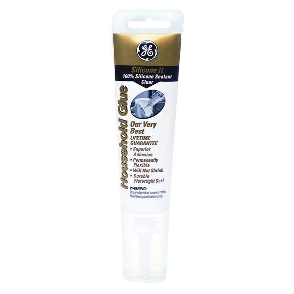GE GE280 Glue and Sealant, Clear, 2.8 oz Tube
