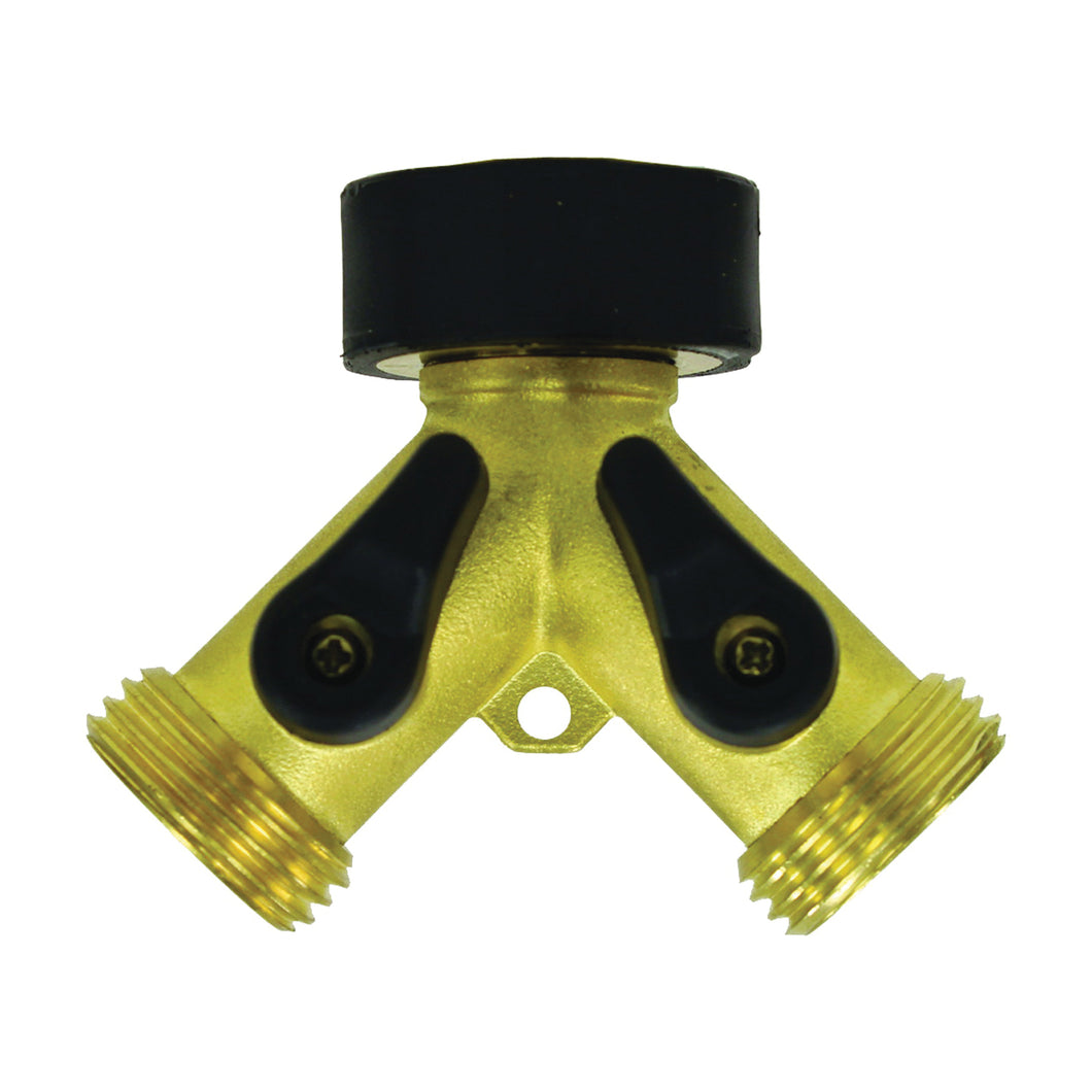 Gilmour 13 Y-Hose Connector, Brass, For: 5/8 in Hose