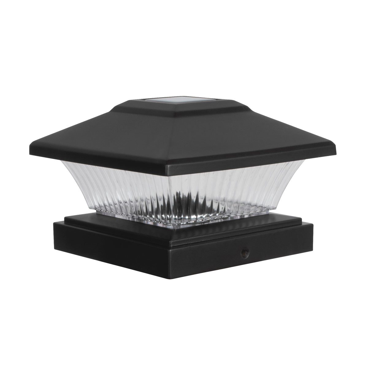 Boston Harbor Solar Fence Postcap, Ni-Mh Battery, AA Battery, 1-Lamp, Plastic Fixture, Black