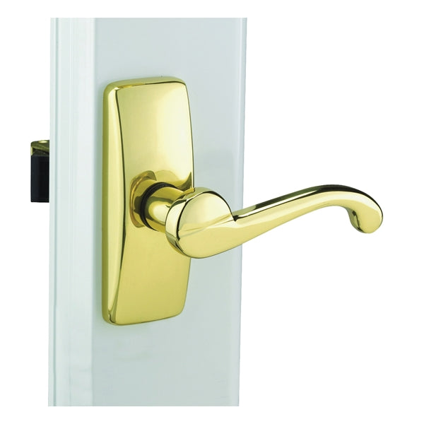 Wright Products VGL025-555 Lever Latch Set, Brass, 3/4 to 2 in Thick Door