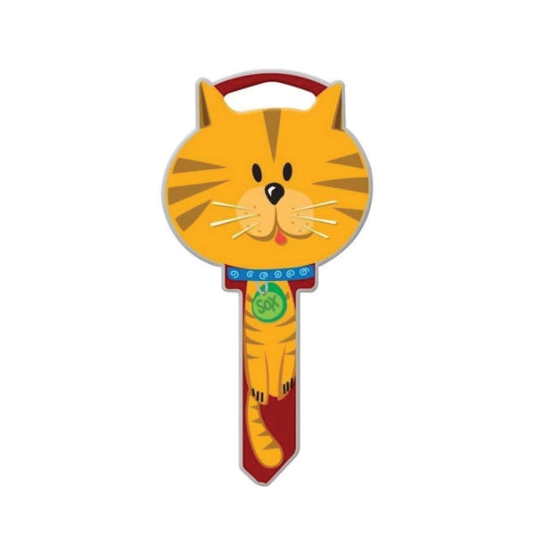 Lucky Line Key Shapes Series B115S Key Blank, Brass, Enamel, For: Schlage Locks