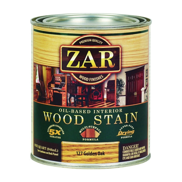 ZAR 12712 Wood Stain, Golden Oak, Liquid, 1 qt, Can