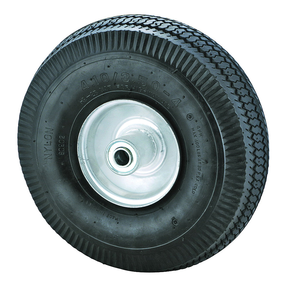 ProSource CW/GS-3339 Hand Truck Wheel, Tube, 10 x 3-1/2 in Tire, 1-1/2 in Dia Hub, Rubber