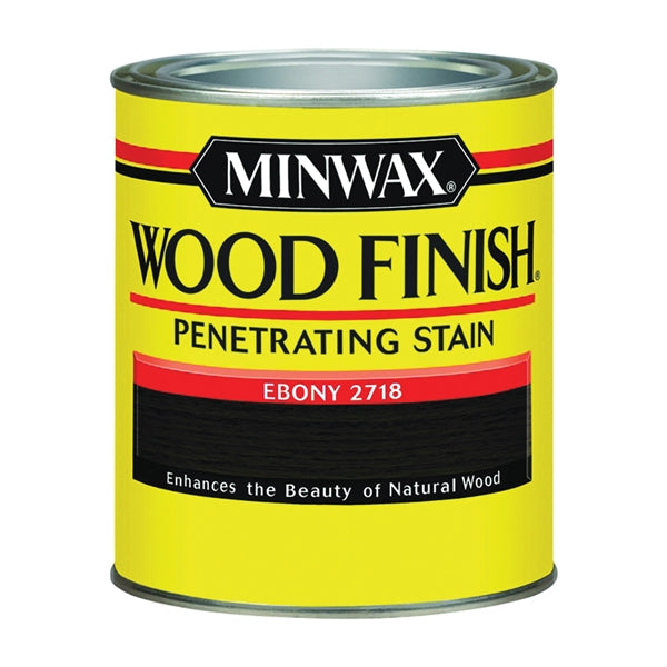 Minwax Wood Finish 70013444 Wood Stain, Ebony, Liquid, 1 qt, Can