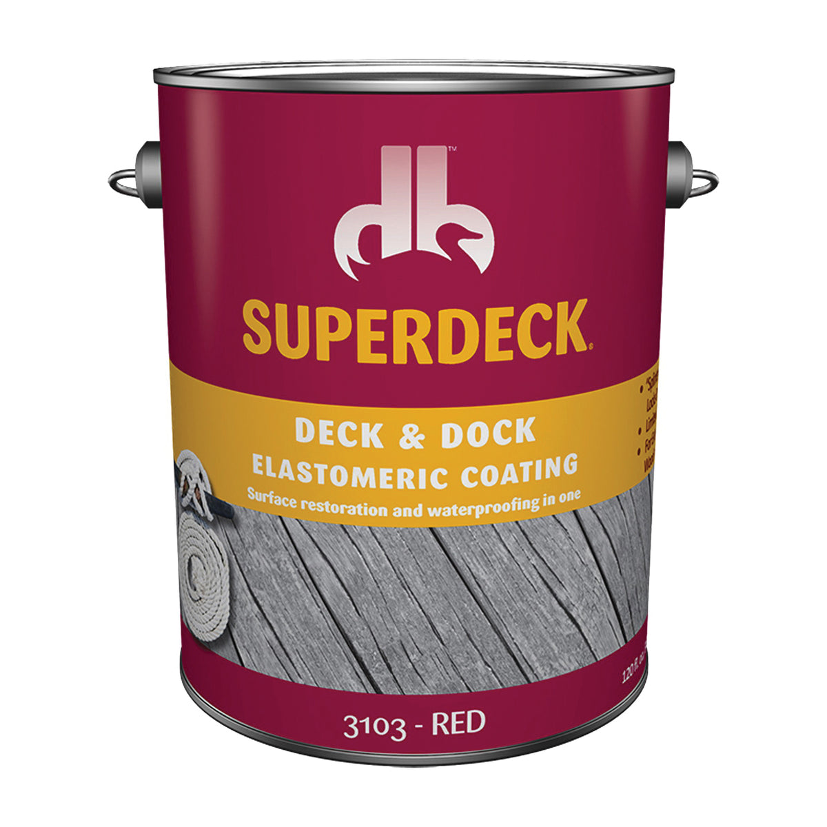 Duckback SC0031034-16 Elastomeric Coating, Red, Liquid, 1 gal