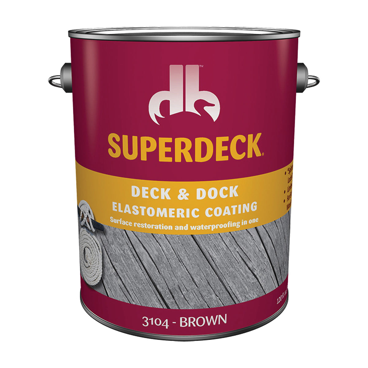 Duckback SC0031044-16 Elastomeric Coating, Brown, Liquid, 1 gal