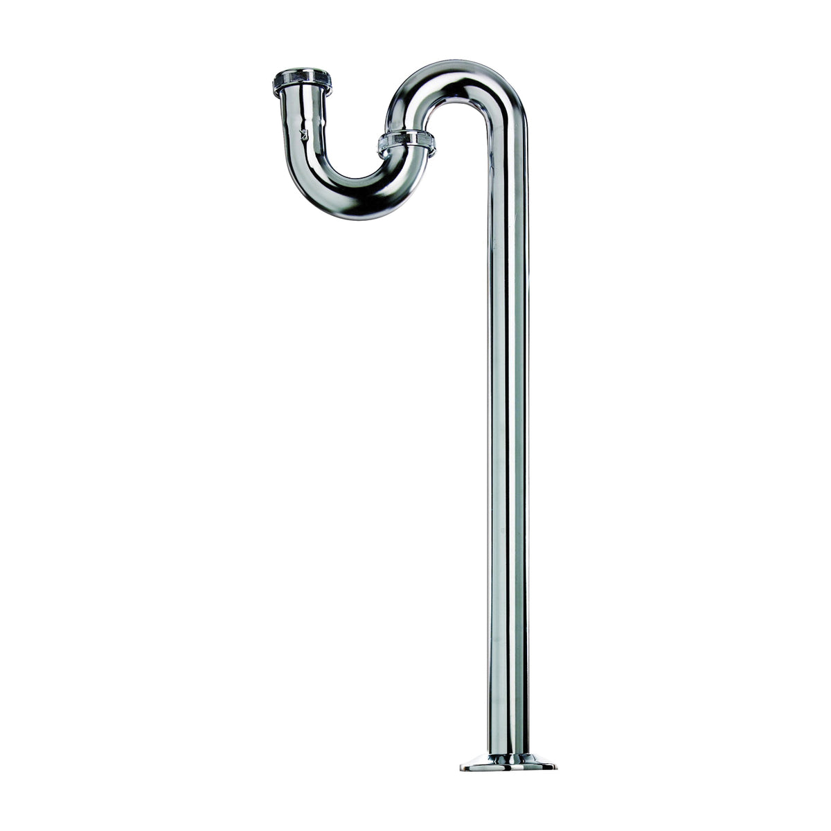 Plumb Pak PP250CP S-Trap with Flange, 1-1/2 in, Flange, Brass, Chrome