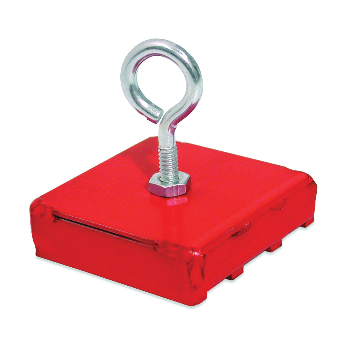 Magnet Source 07206 Retrieving Magnet, 2 in L, 2 in W, 9/16 in H, Steel