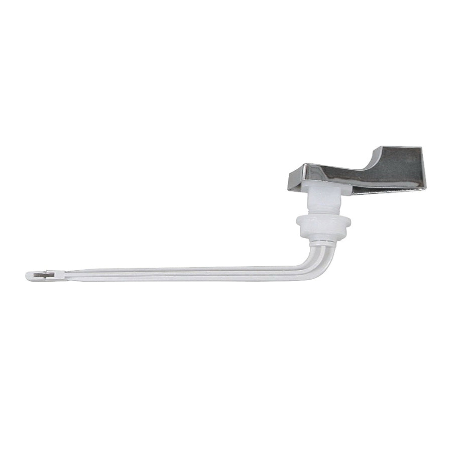 ProSource Toilet Flush Lever, Front Mounting, 6 in L Flush Arm, Plastic, Chrome