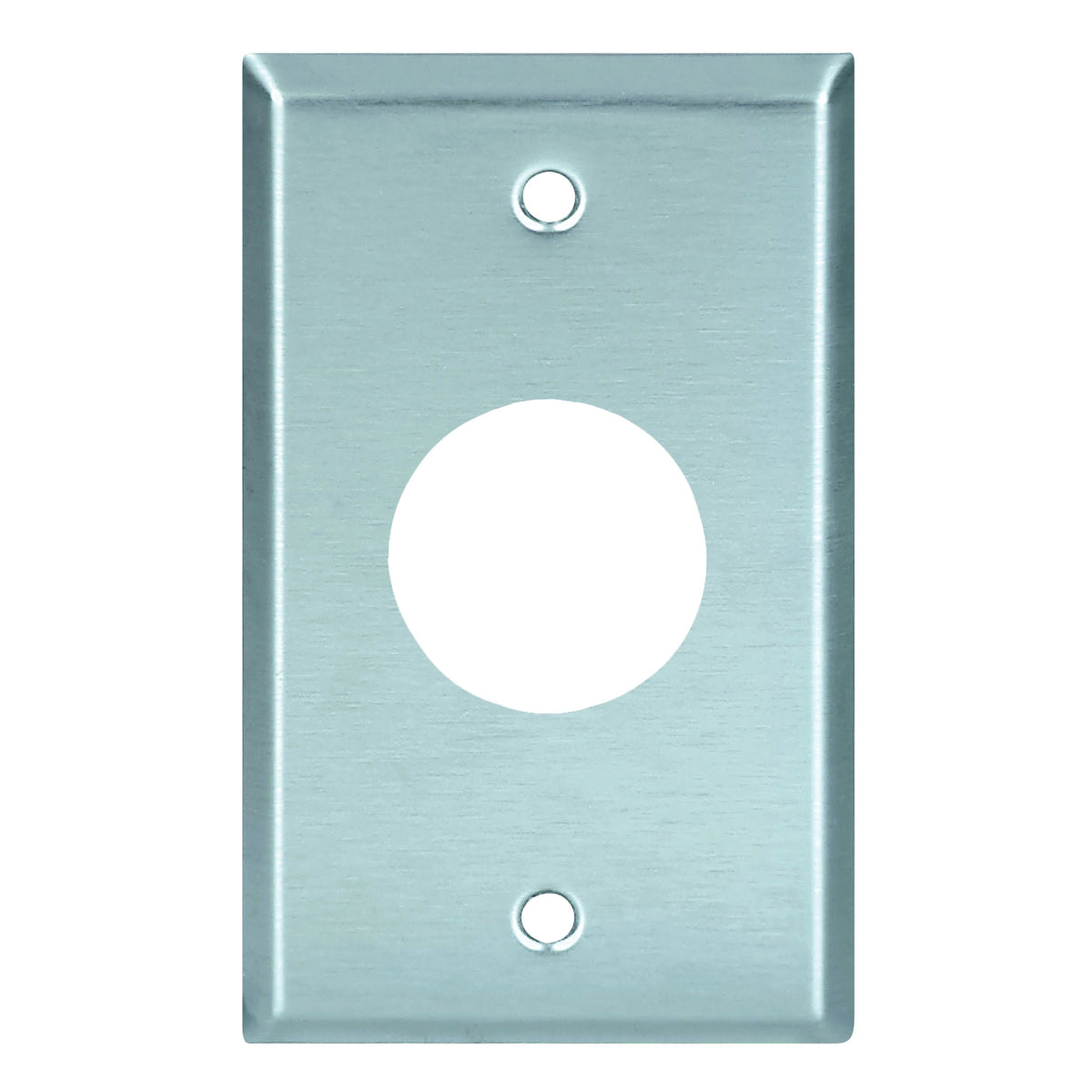 Eaton Wiring Devices 93091-BOX Single Receptacle Wallplate, 4-1/2 in L, 2-3/4 in W, 1 -Gang, 302/304 Stainless Steel