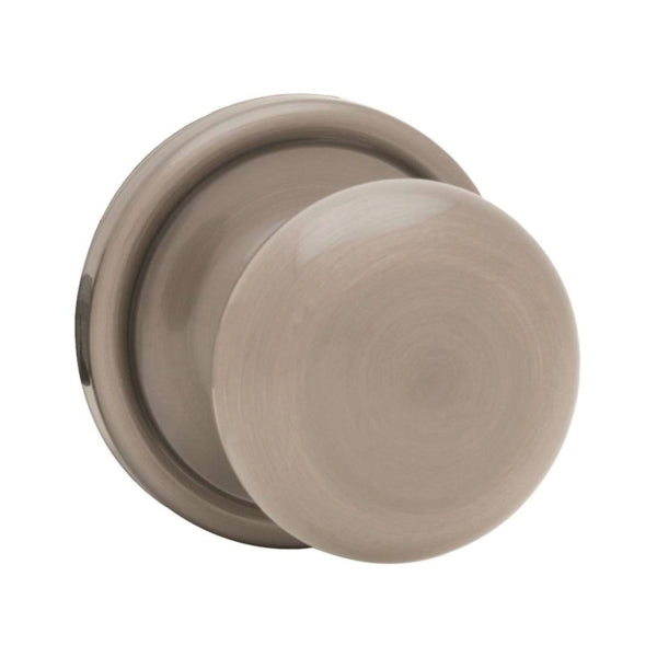 Kwikset 720H15RCLRCSBX Door Knob, Satin Nickel, 1-3/8 to 1-3/4 in Thick Door, 2-1/4 in Strike