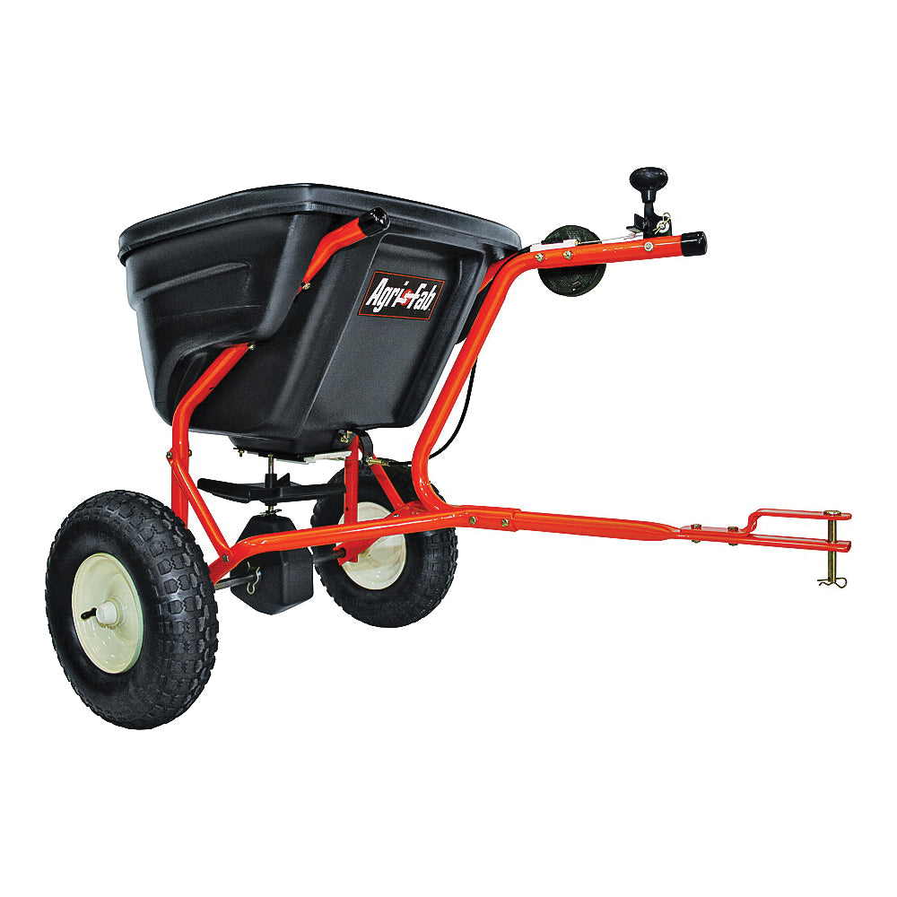 AGRI-FAB 45-0463 Broadcast Spreader, 25,000 sq-ft Coverage Area, 12 ft W Spread, 130 lb Hopper, Poly Hopper