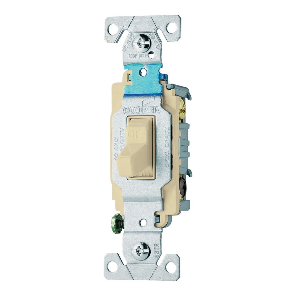 Eaton Wiring Devices CS315V Toggle Switch, 15 A, 120/277 V, 3 -Position, Screw Terminal, Nylon Housing Material