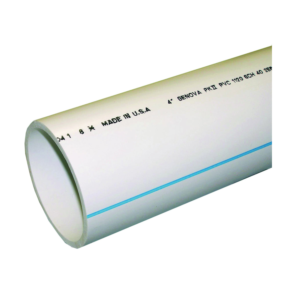 GENOVA 70042 Pipe, 4 in, 20 ft L, SCH 40 Schedule