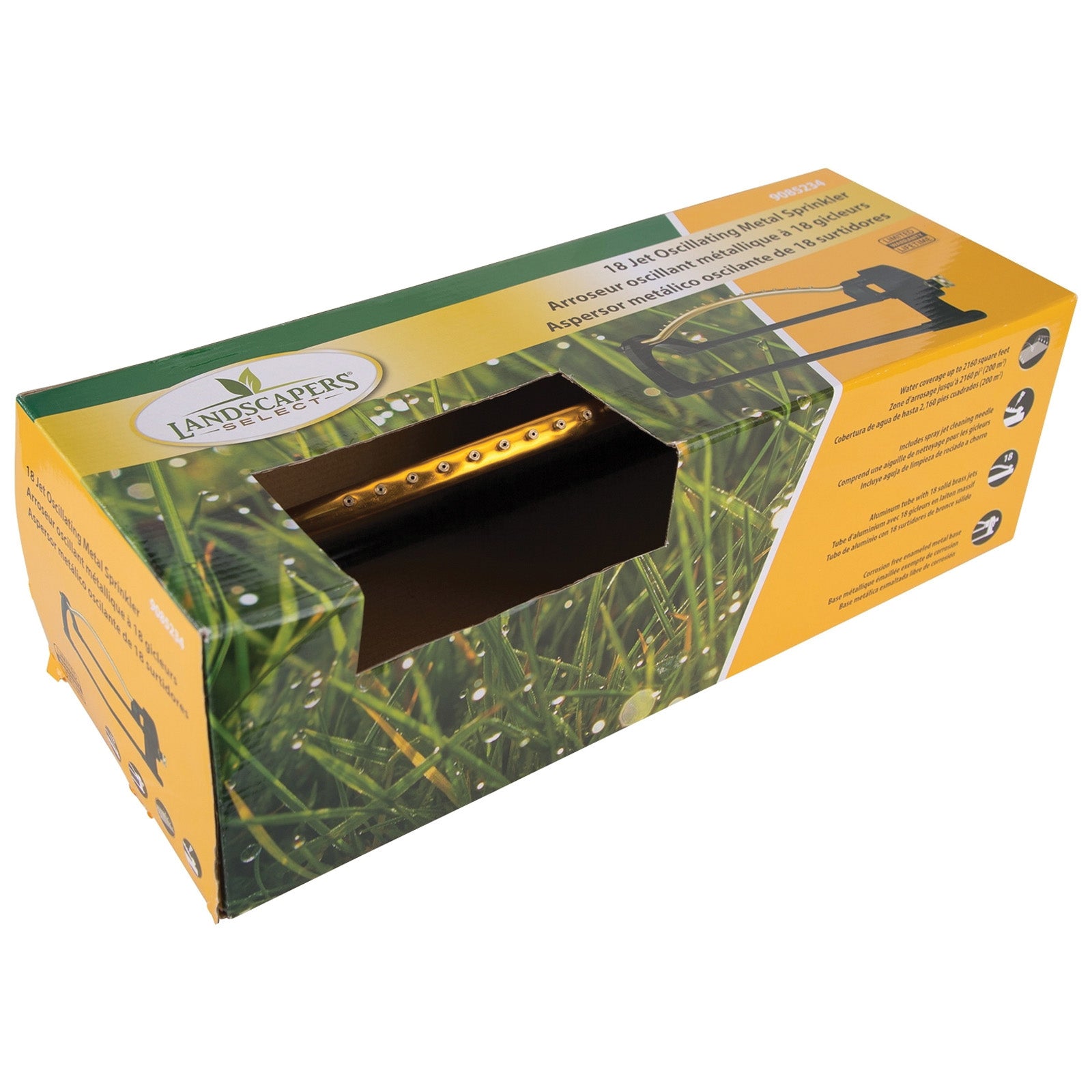 Landscapers Select GO153-1 Lawn Sprinkler, Female, Rectangle, Zinc