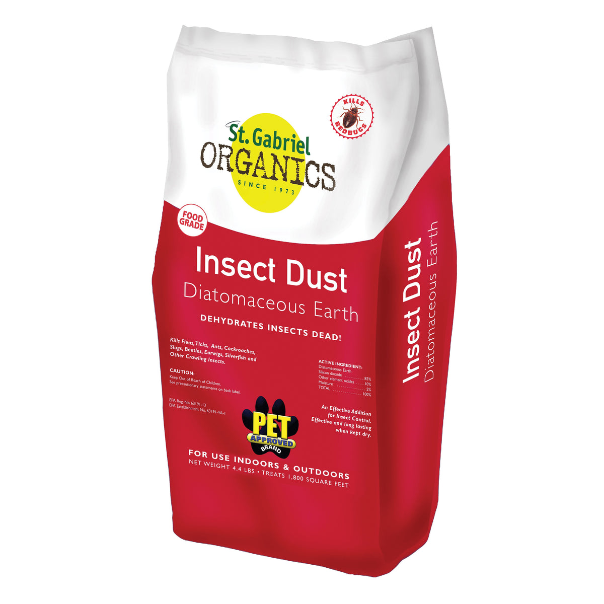 St. Gabriel ORGANICS 50020-7 Crawling Insect Killer, Powder, 4.4 lb