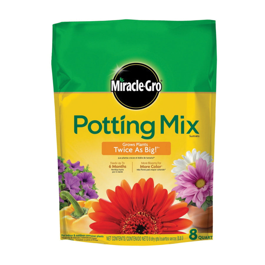 Miracle-Gro 75678300 Potting Mix, 8 qt Package, Bag