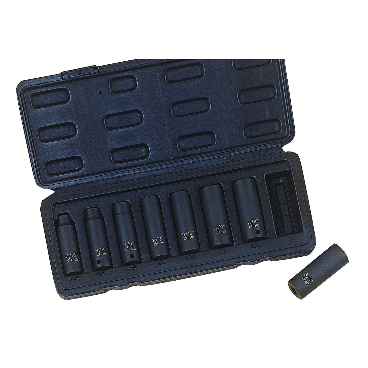 Vulcan MTI8-S Socket Set, Chrome Molybdenum Steel, Tempered Phosphate