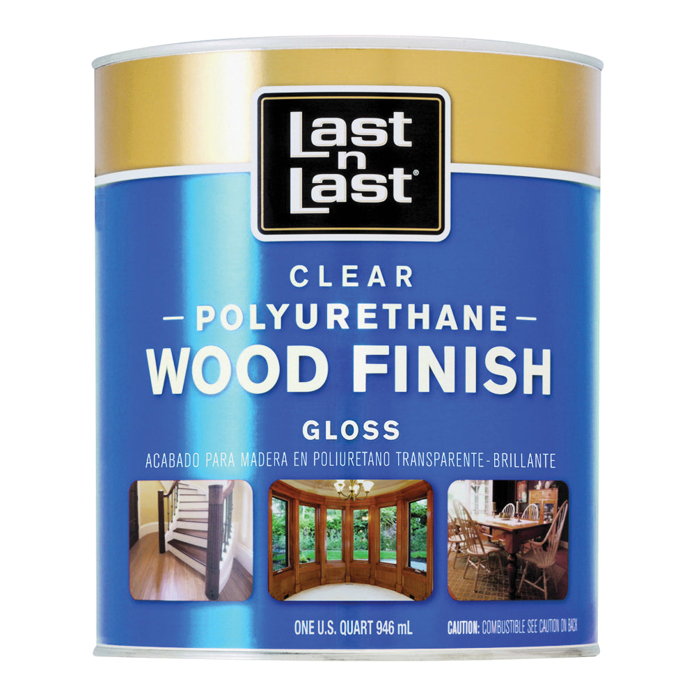 Last n Last 53004 Polyurethane Wood Finish, Gloss, Liquid, Clear, 1 qt, Can