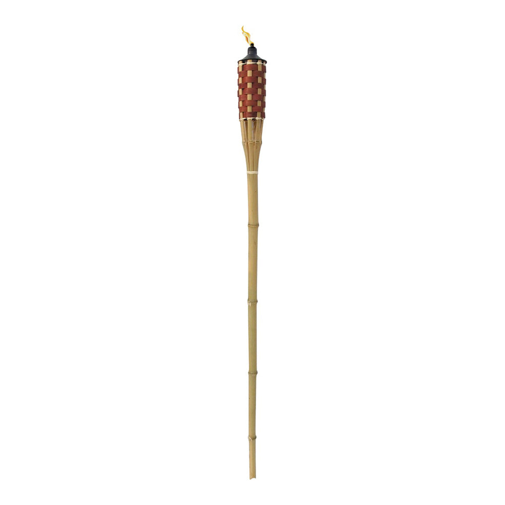 Seasonal Trends Y2568 Bamboo Torch, 60 in H, Bamboo, Fiberglass, and Metal, Brown, Natural Bamboo Finish