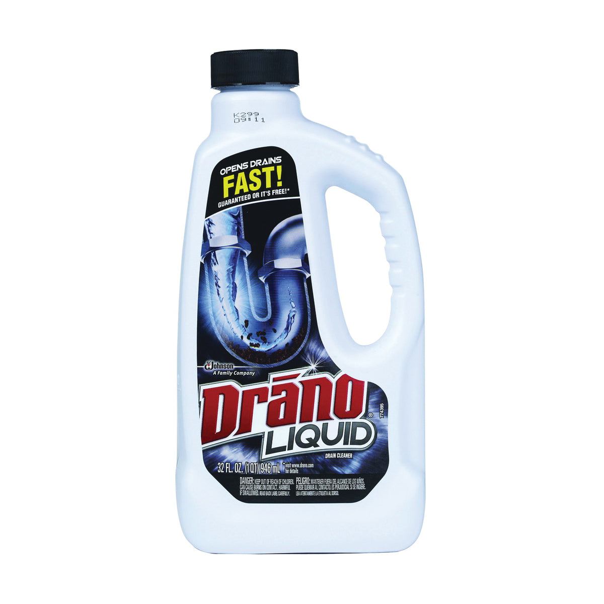 Drano 116 Clog Remover, Liquid, Natural, Bleach, 32 oz Bottle