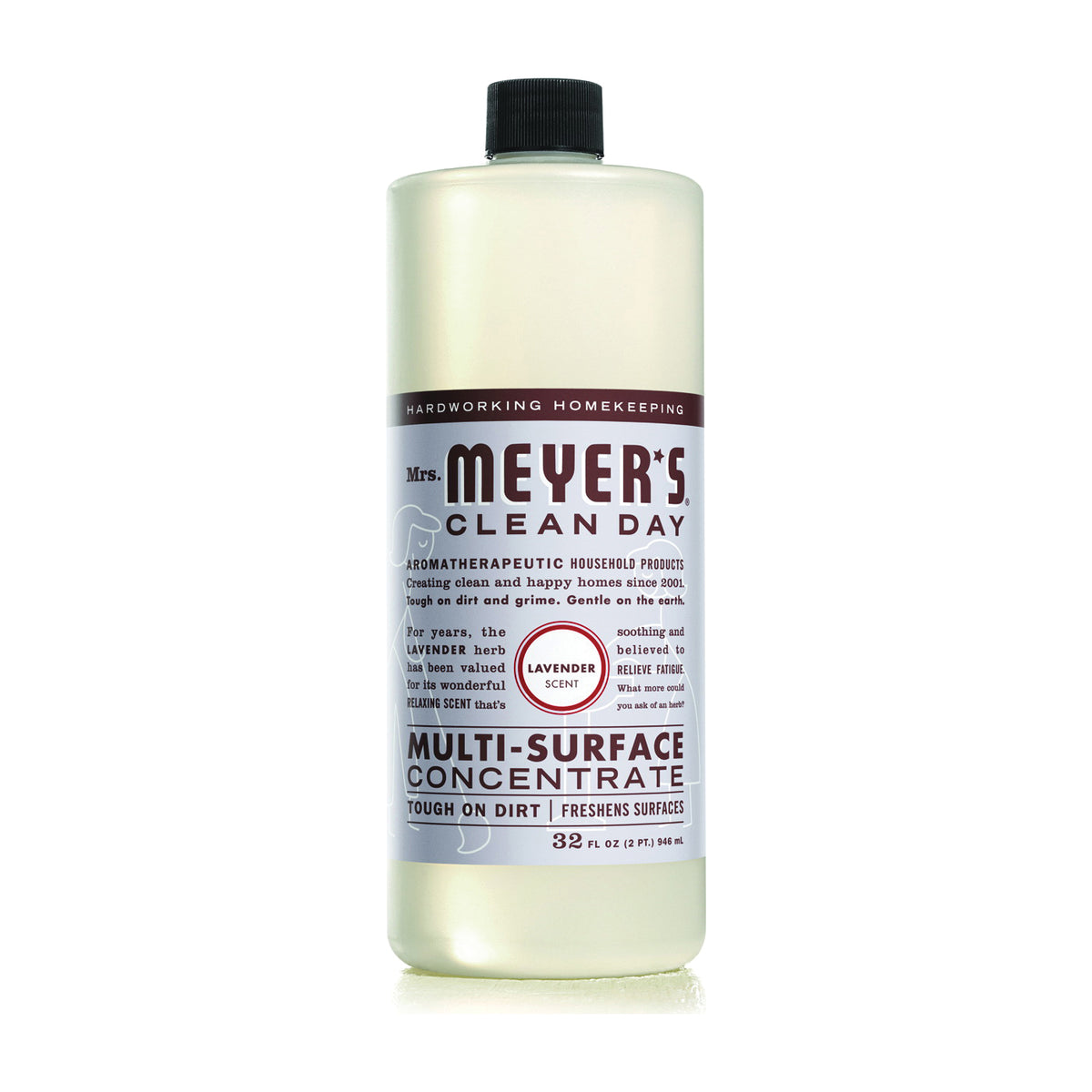 Mrs. Meyer's Clean Day 11440 Cleaner Concentrate, 32 oz Bottle, Liquid, Lavender