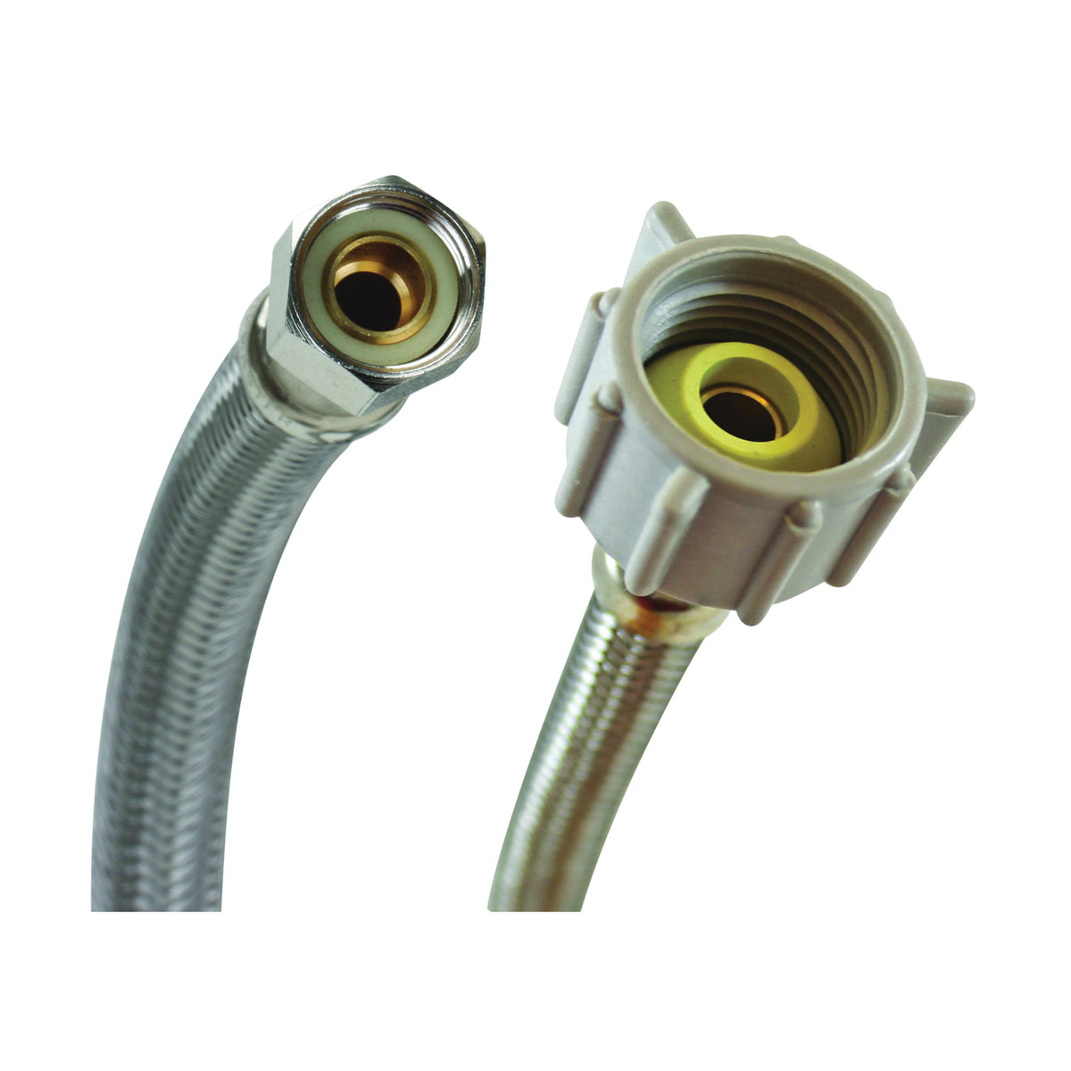 FLUIDMASTER B1T06 Toilet Connector, 3/8 in Inlet, Compression Inlet, 7/8 in Outlet, Ballcock Outlet, 6 in L