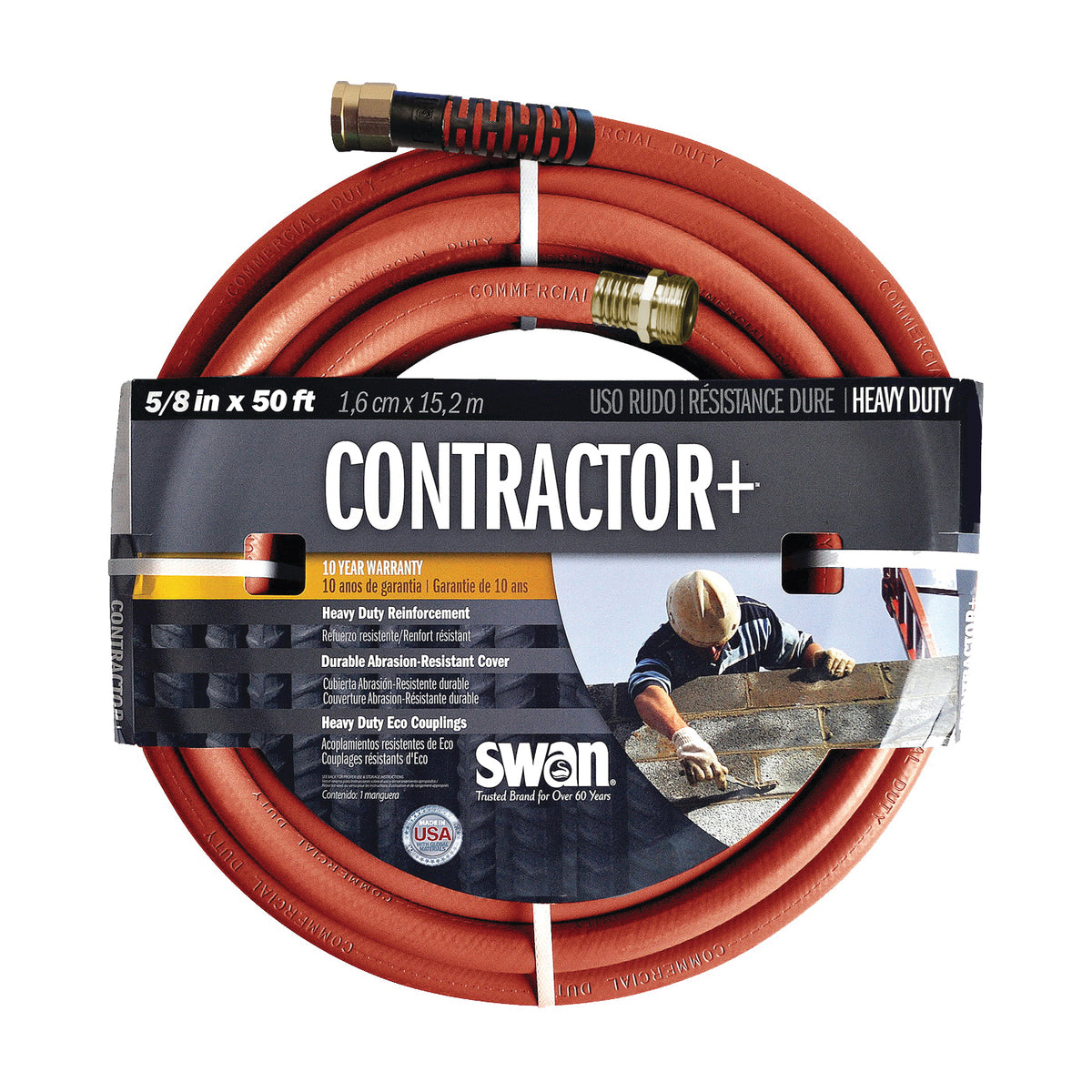SWAN SNCG58050 Garden Hose, 50 ft L