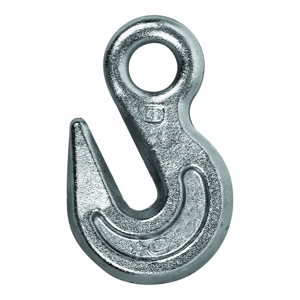 Campbell T9001424 Eye Grab Hook, 1/4 in, 2600 lb Working Load, 43 Grade, Steel, Zinc