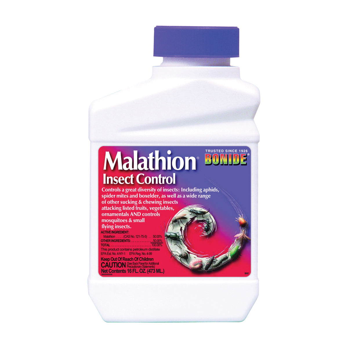 Bonide Malathion 992 Insect Control, Liquid, Spray Application, 1 pt Bottle