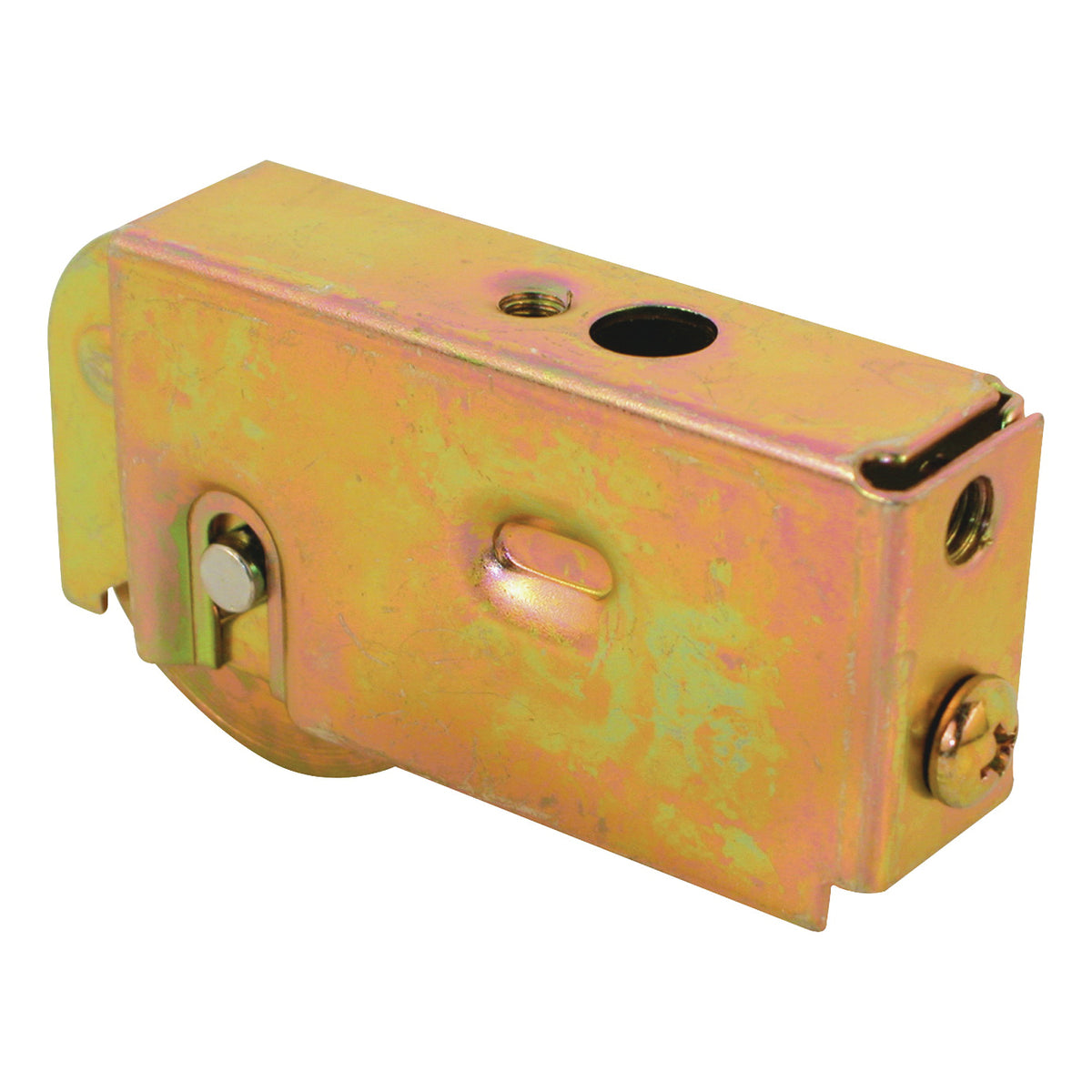 Prime-Line D 1563 Roller Assembly, 1-1/2 in Dia Roller, 5/16 in W Roller, Steel, 1-Roller, Plain Back Mounting
