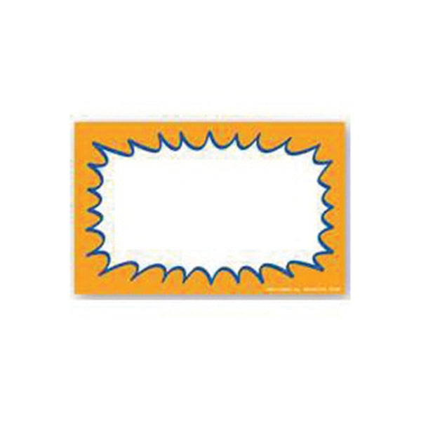 Centurion CRG338 Laser Starburst Sign, Orange Background, 5-1/2 in W x 3-1/2 in H Dimensions