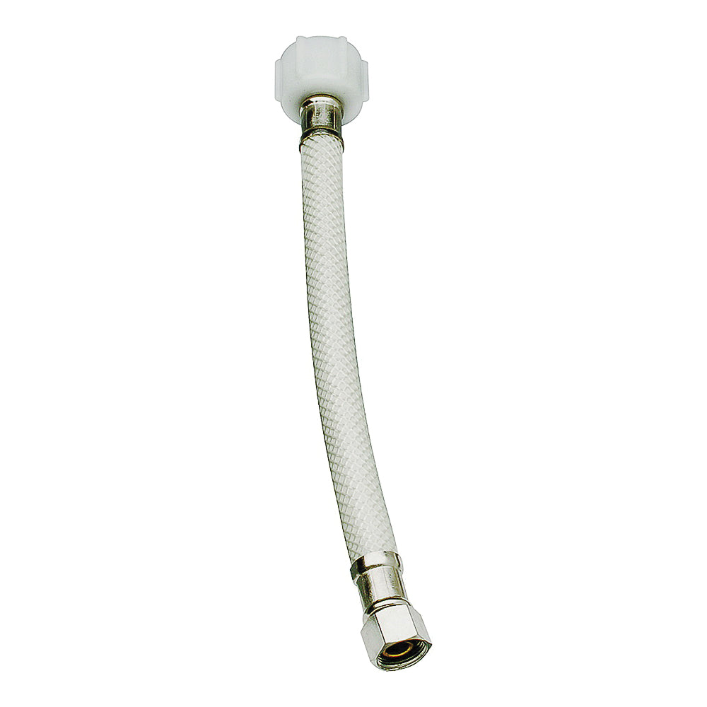 Plumb Pak EZ Series PP23870 Toilet Supply Tube, 3/8 in Inlet, Compression Inlet, 7/8 in Outlet, Ballcock Outlet, 9 in L