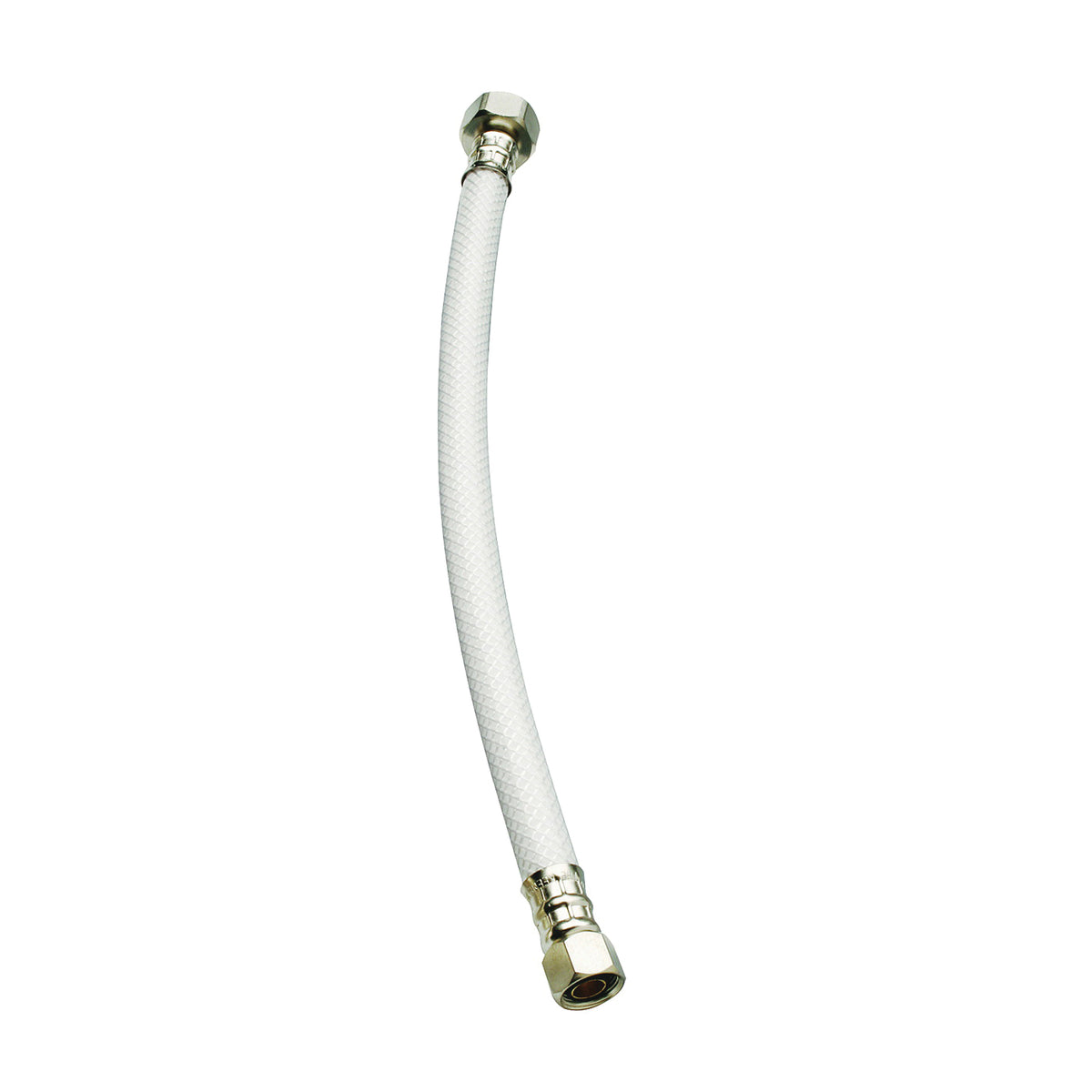 Plumb Pak EZ Series PP23860LF Sink Supply Tube, 3/8 in Inlet, Compression Inlet, 1/2 in Outlet, FIP Outlet, Vinyl Tubing
