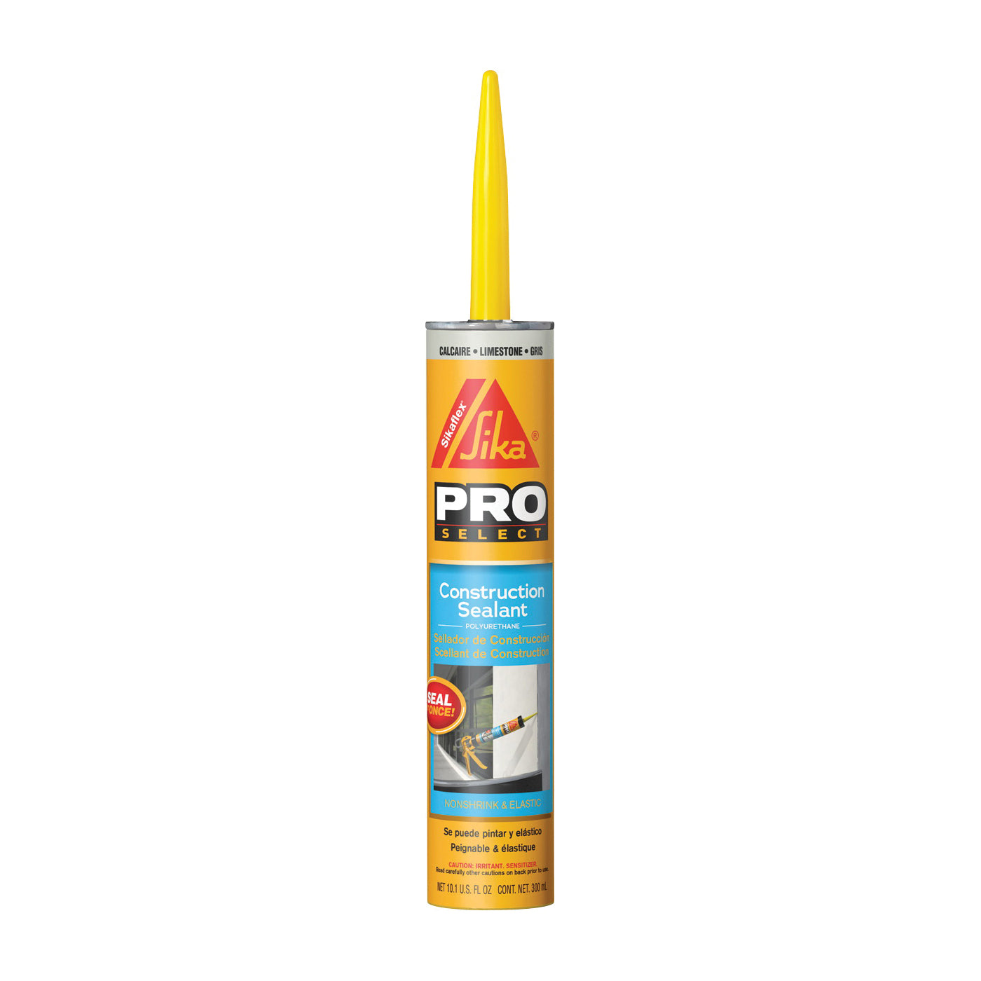 Sikaflex 90959 Construction Sealant, Limestone, 7 Days Curing, 40 to 100 deg F, 10.1 oz Cartridge