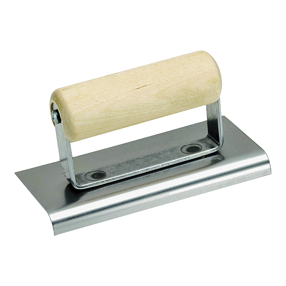 Marshalltown CE502S Hand Edger, 6 in L Blade, 2-1/2 in W Blade, Stainless Steel Blade, 3/8 in Lip, 1/4 in Lip Radius
