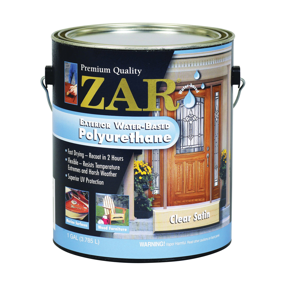 ZAR 32713 Polyurethane, Liquid, Amber, 1 gal, Can