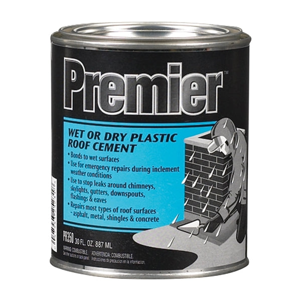 Henry PR350030 Plastic Roof Cement, Black, Paste, 30 oz Can