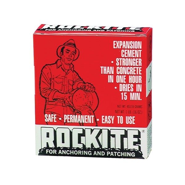 Rockite 10001 Expansion Cement, Powder, White, 1 lb Box